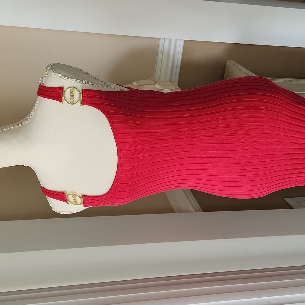 NWT ❗️Guess Damonica sweater dress cranberry juice color size XL